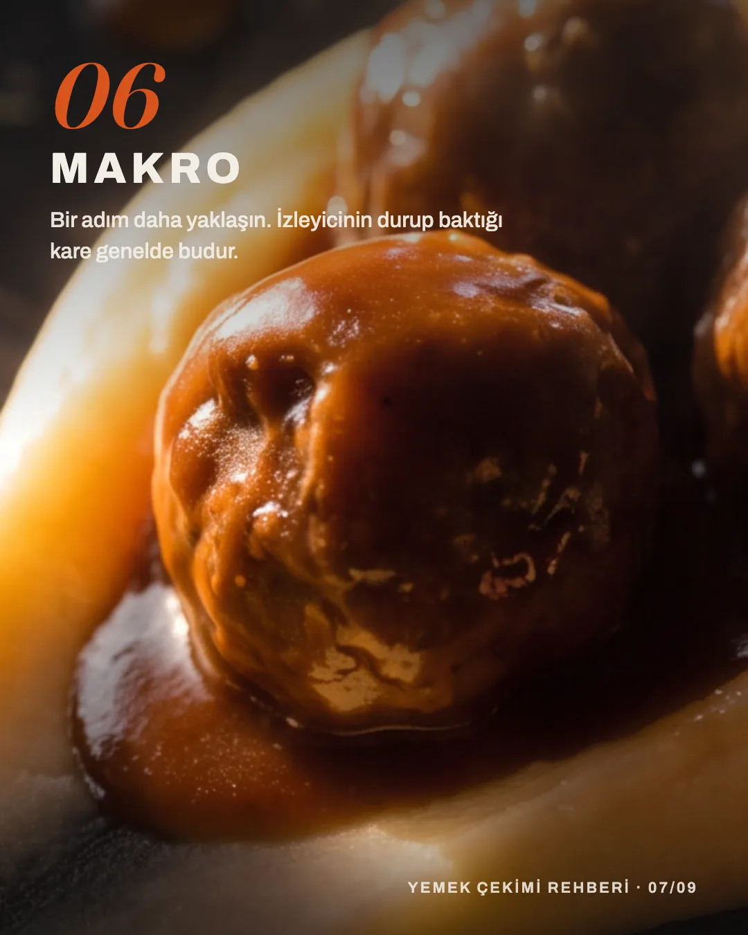 Makro yemek fotoğrafı: sos kaplı ürünün çok yakın plan dokusu